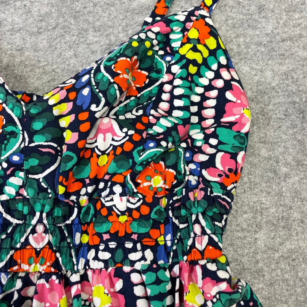 Old Navy Womens Small Floral Paisley Maxi Dress V-Neck Smocked Waist Cutout Back - Picture 6 of 15